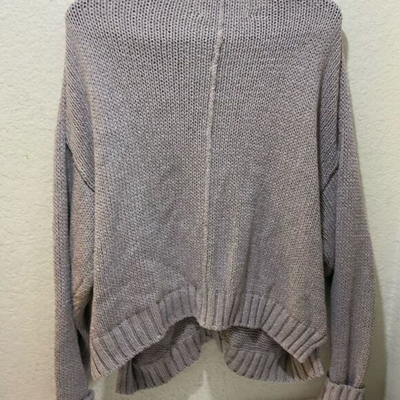 Brochu Walker The Cropped Cardigan in washed purple Women's size L - Picture 6 of 6